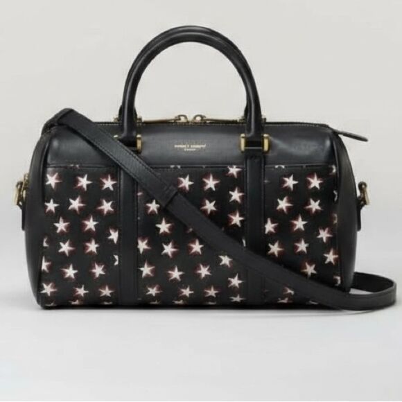 Saint Laurent Black Leather Baby Duffel Satchel Crossbody - Picture 1 of 14